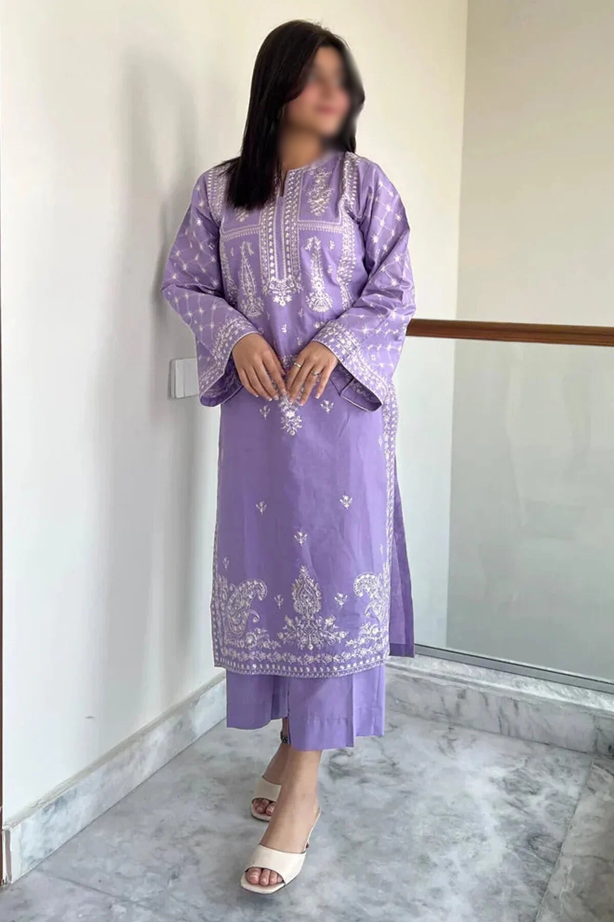 Shop the Bareeze embroidered lawn 2-piece unstitched suit with embroidered front and sleeves. Order now from IZ Pattern and Place.
