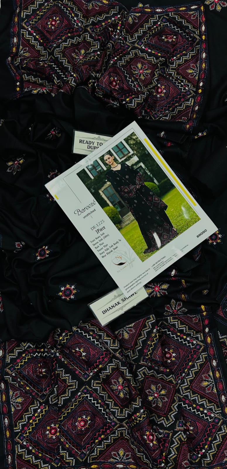 Bareeze NF 1225 Dhanak suit trouser and details
