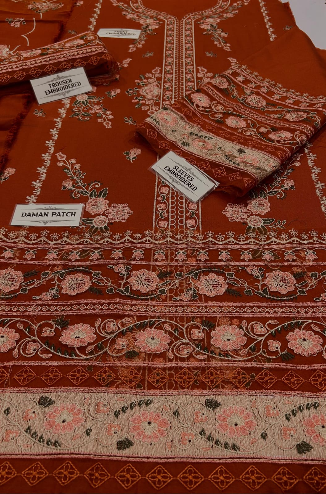 Batik NF 428 embroidered Dhanak shawl