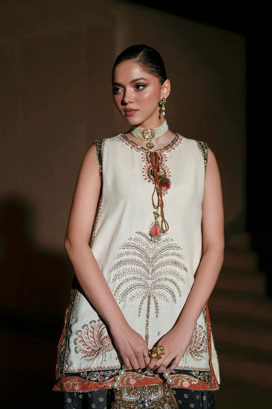 Ethnic Inspired luxury Shamoze Silk embroidered suit front