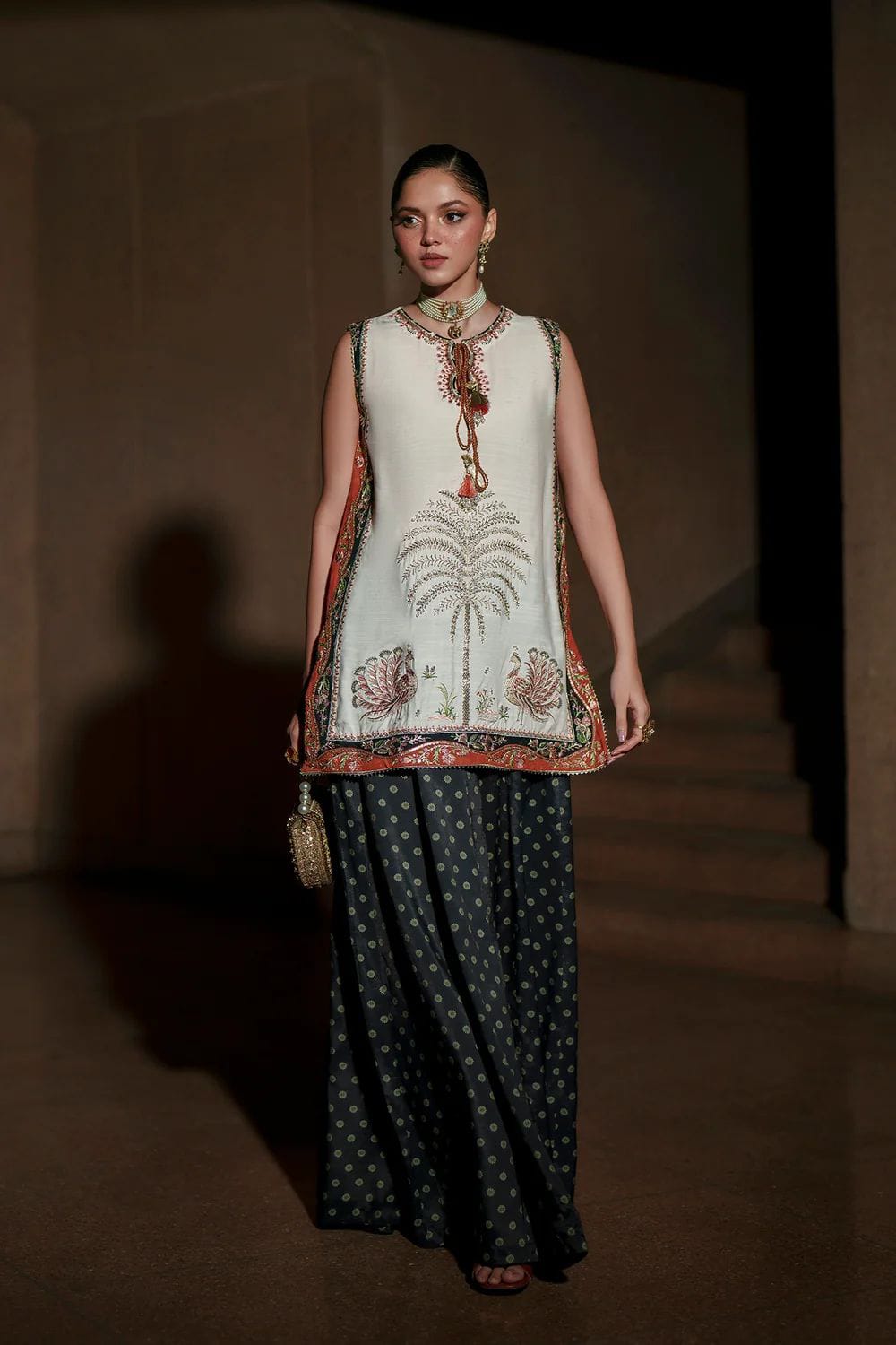 Ethnic Inspired Shamoze Silk embroidery detail