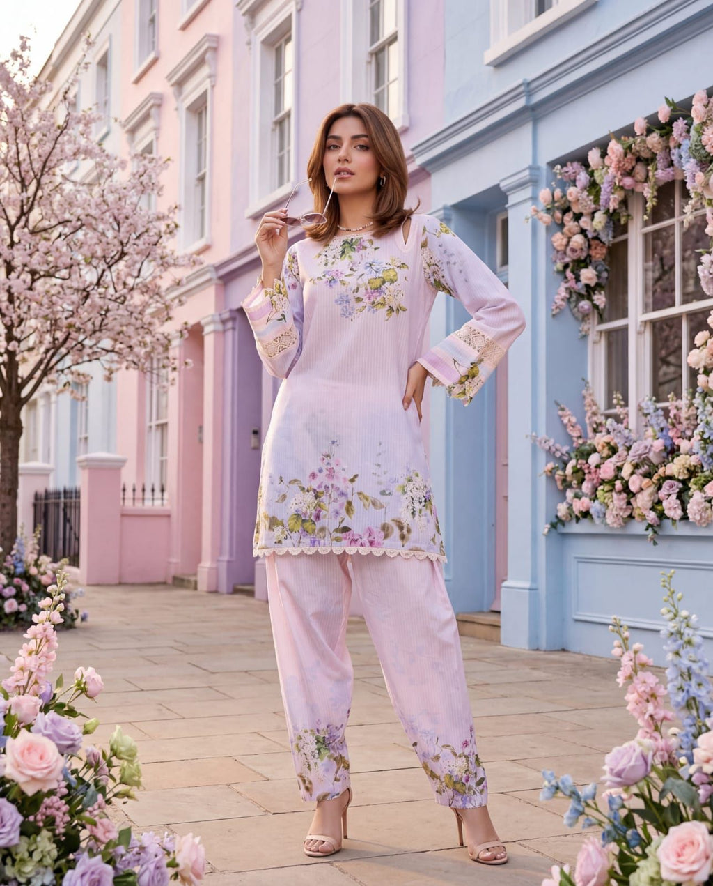 Shop the Ethnic digital printed lawn 2-piece unstitched suit for everyday summer style. Order now from IZ Pattern and Place.