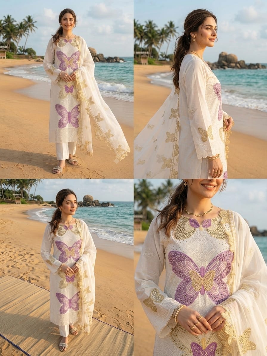 Shop the Maria B Most Demanding Summer Collection 2026 lawn 3-piece suit with Khaadi Net dupatta. Order now from IZ Pattern and Place.