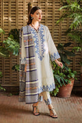 Shop the Zara Shahjahan luxury embroidered lawn suit with digital diamond print dupatta. Order now from IZ Pattern and Place.