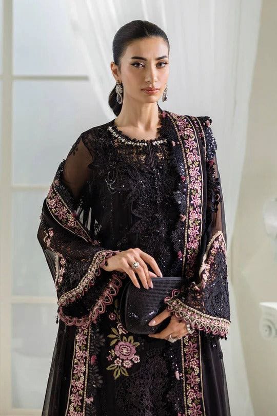 Shop the Maria B Luxury Airjet Lawn embroidered 3-piece suit with Bamber chiffon embroidered dupatta. Order now from IZ Pattern and Place.
