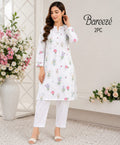 Shop the Bareeze embroidered lawn 2-piece unstitched suit with embroidered sleeves and dyed trouser. Order now from IZ Pattern and Place.