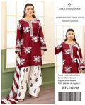 Shop the Zara Shahjahan FF2649-A Airjet Lawn embroidered 3-piece unstitched suit with digital printed Monar dupatta. Order now from IZ Pattern and Place.