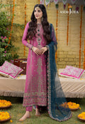 Shop the Asim Jofa embroidered summer lawn 3-piece unstitched suit with four-sided embroidered chiffon dupatta. Order now from IZ Pattern and Place.