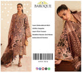 Shop the Baroque digital printed lawn 3-piece unstitched suit with chiffon dupatta, digital printed trouser, and embroidered organza patches. Order now from IZ Pattern and Place.