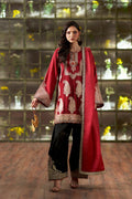 Shop the Ethnic Silk Collection 2026 digital printed 3-piece unstitched suit with ready-to-wear organza embroidered dupatta. Order now from IZ Pattern and Place.