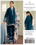 Shop the Zara Shahjahan 2686 luxury embroidered Airjet Lawn 3-piece unstitched suit with a soft digital printed Swiss voile dupatta. Order now from IZ Pattern and Place.