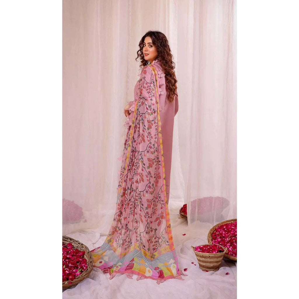 Shop the Zara Shahjahan luxury embroidered Airjet Lawn 3-piece unstitched suit with a soft digital printed Swiss voile dupatta. Order now from IZ Pattern and Place.