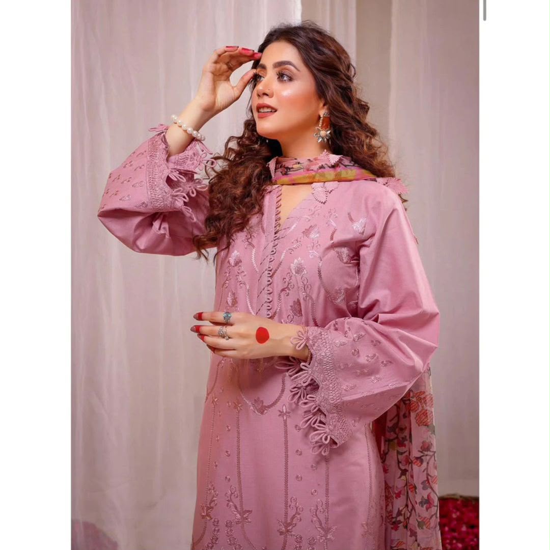 Shop the Zara Shahjahan luxury embroidered Airjet Lawn 3-piece unstitched suit with a soft digital printed Swiss voile dupatta. Order now from IZ Pattern and Place.