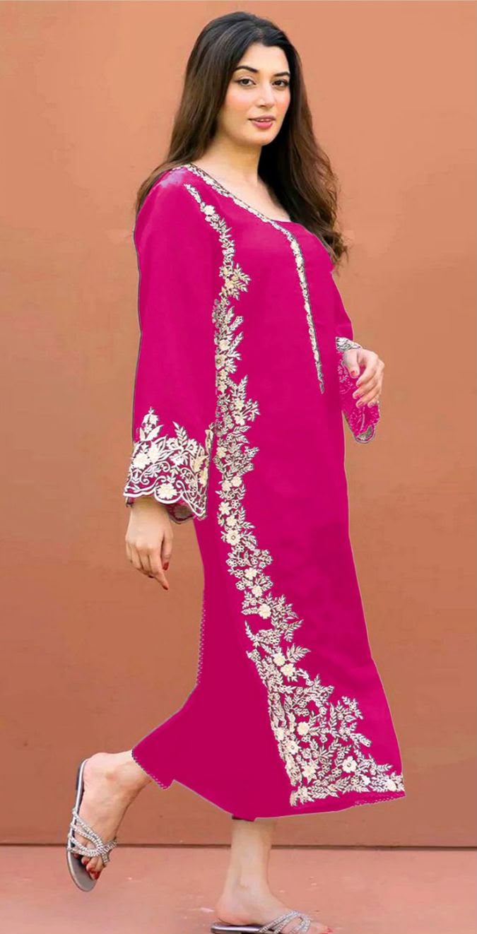 Shop the Maria B Summer Collection lawn 2-piece suit with embroidered front, border, sleeves, and trouser. Order now from IZ Pattern and Place.