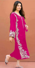 Shop the Maria B Summer Collection lawn 2-piece suit with embroidered front, border, sleeves, and trouser. Order now from IZ Pattern and Place.