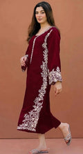Shop the Maria B Summer Collection lawn 2-piece suit with embroidered front, border, sleeves, and trouser. Order now from IZ Pattern and Place.
