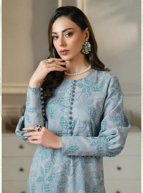 Shop the Bareeze luxury lawn 3-piece suit with embroidered front, sleeves, border, and ready-to-wear embroidered chiffon dupatta. Order now from IZ Pattern and Place.