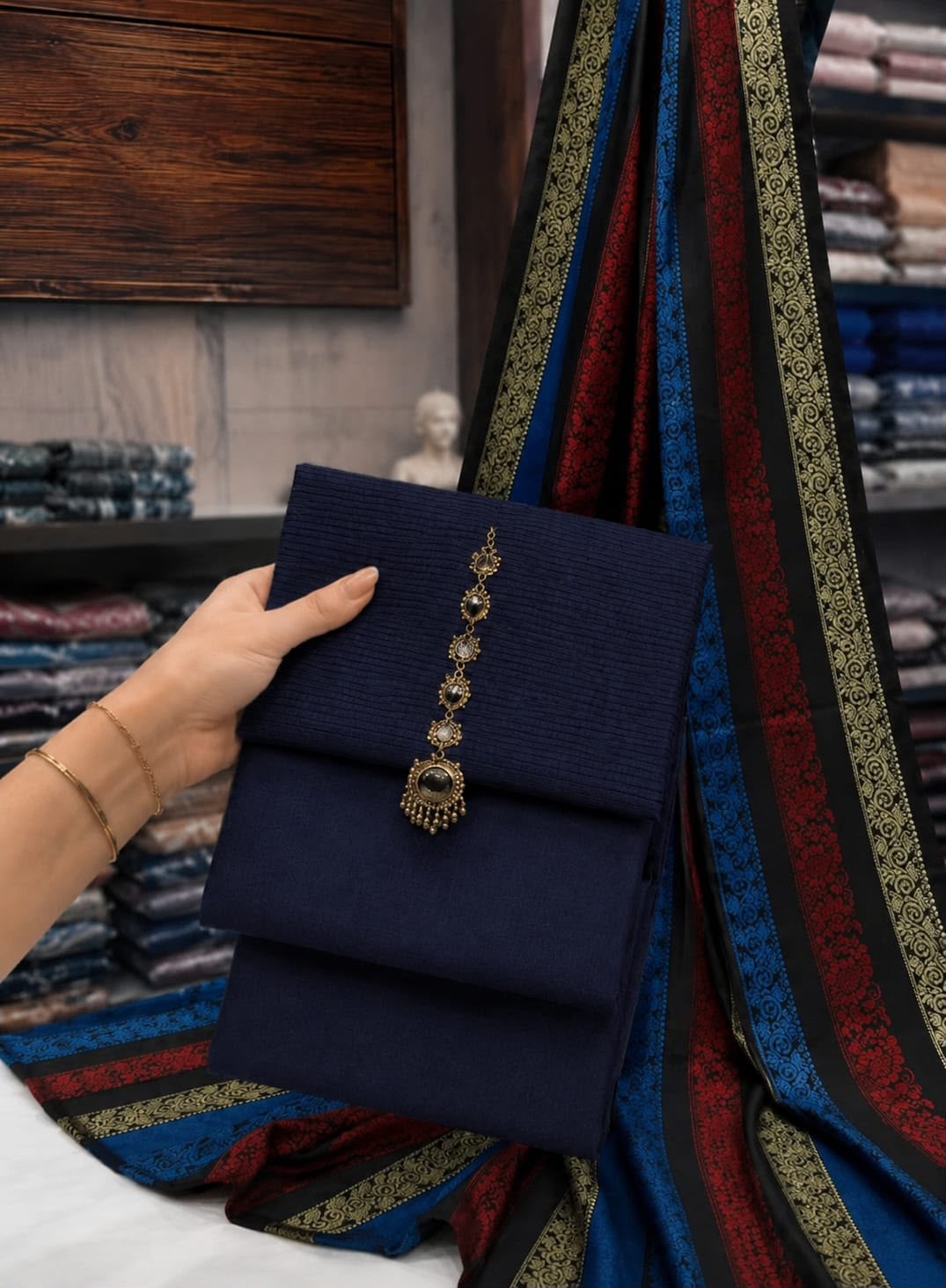 Khaadi Marina 4001 Jacquard work detail