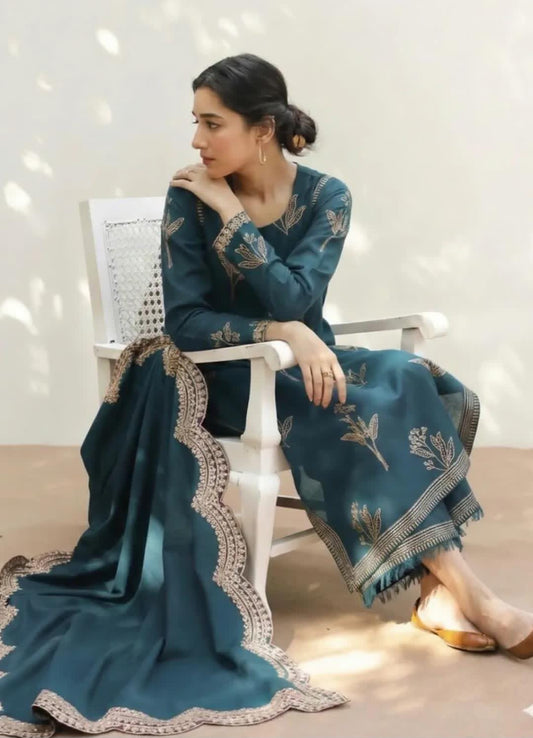 Zellbury Dhanak 3002 embroidered suit front