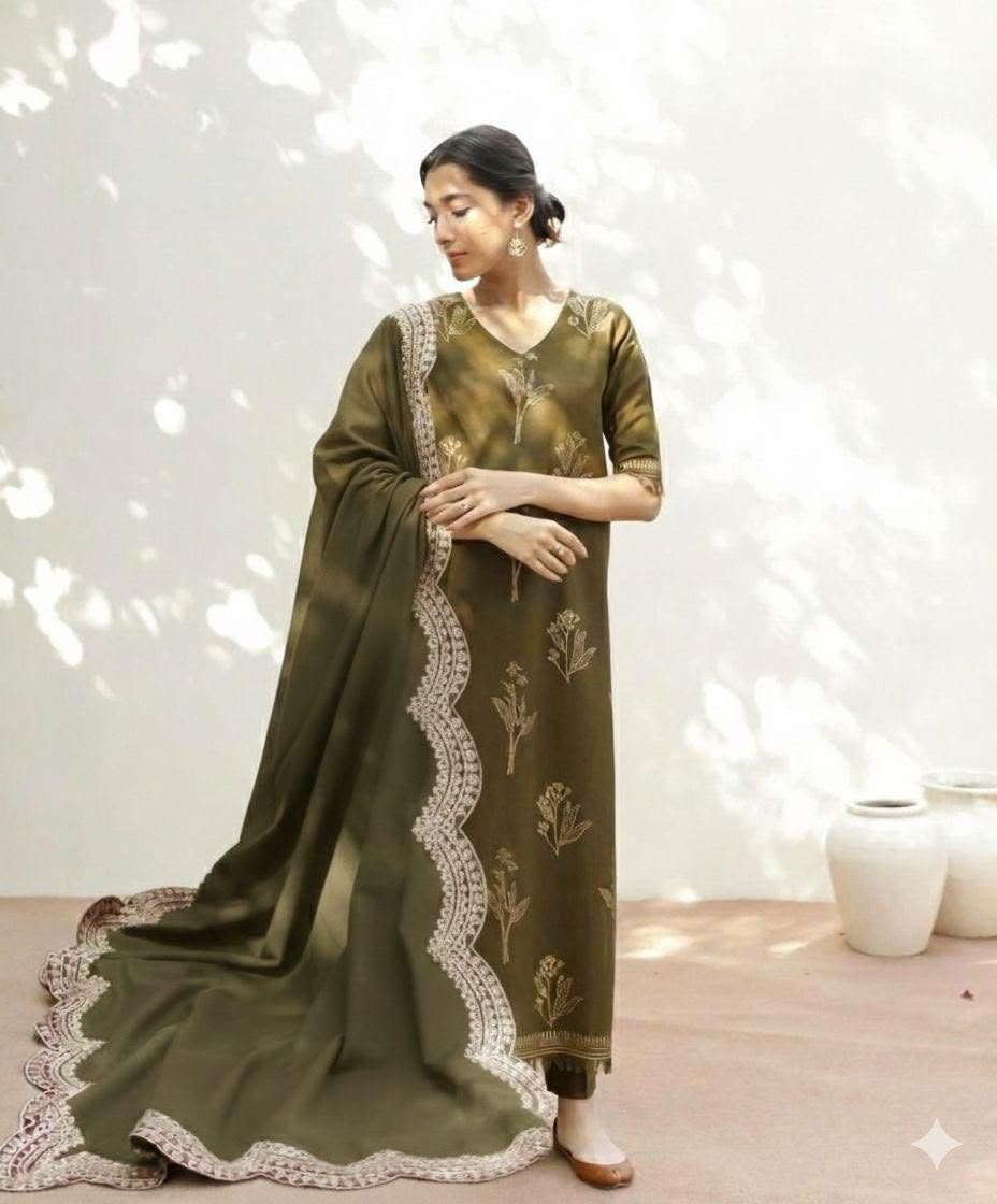 Zellbury Dhanak 3001 embroidered suit front